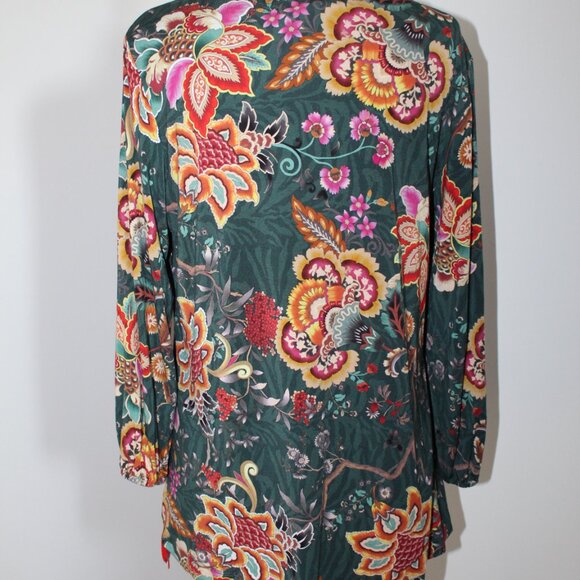 NWT Johnny Was Biya JWLA Orizaba Puff Sleeve Favorite Top Tee T-shirt L - Picture 5 of 7